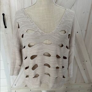 Women's Beige Knit Sweater